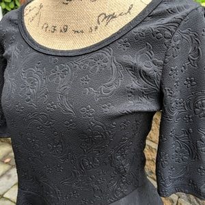 Beautiful Jacquard black dress